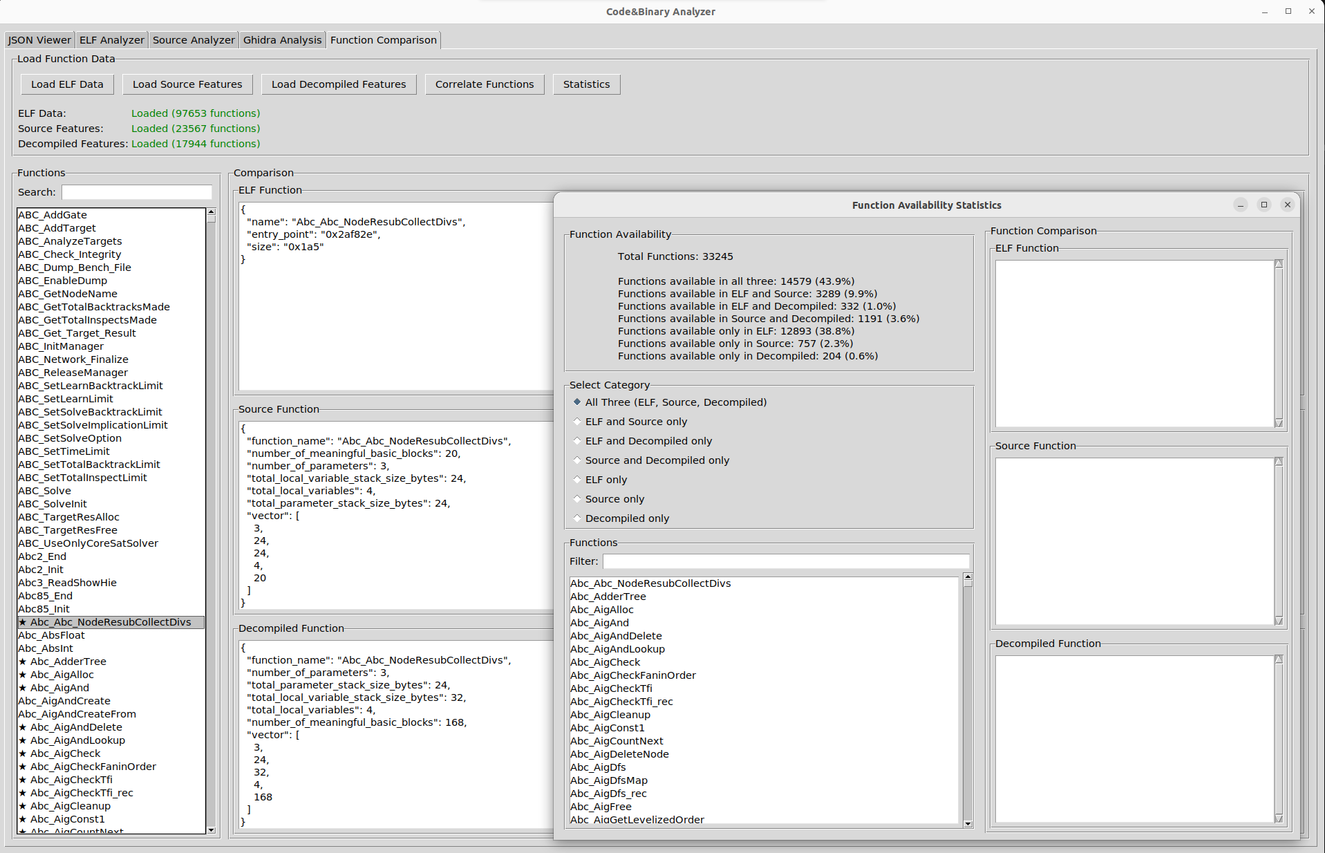 Source-Binary Viewer Tool